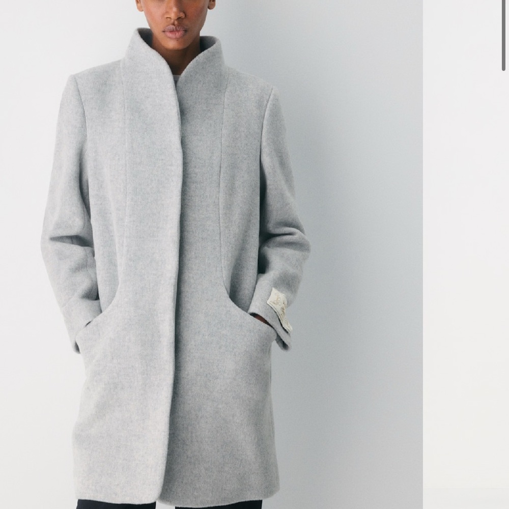Wilfred Heather grey cocoon coat